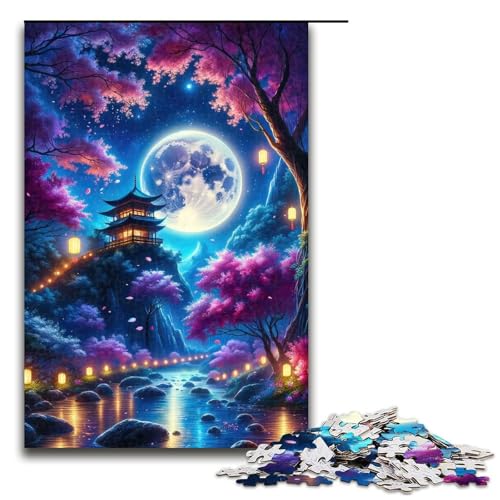 1000-teiliges Puzzle „Moonlit Serenity“ für Erwachsene, Holzpuzzle, anspruchsvolles Spiel, 1000 Teile von ouynngjing