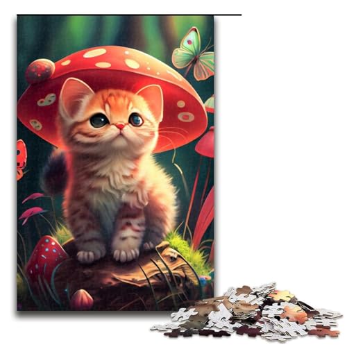 1000-teiliges Puzzle „Pilzkatze“ aus Holz, Lernspiele, Heimdekoration, 1000 Teile 1000-teiliges Puzzle „Pilzkatze“ aus Holz, Lernspiele, Heimdekoration, 1000 Teile von ouynngjing