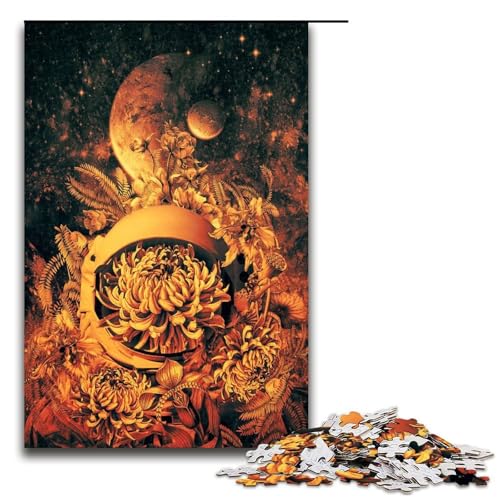 1000 teiliges Puzzle „Weltraumgarten“ für Erwachsene und Kinder Holzpuzzle pädagogisches Spielzeug zum Stressabbau Puzzle 1000 Teile (75 x 50 cm) von ouynngjing