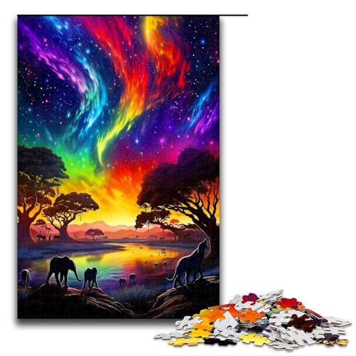 1000 teiliges Puzzle „Wunderbarer Fluss“ für Kinder Holzpuzzle Heimkunstdekor 1000 Teile (75 x 50 cm) von ouynngjing