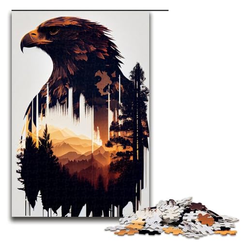 1000-teiliges Puzzle Adler-Silhouette für Erwachsene, Holzpuzzle, anspruchsvolles Spiel, 1000 Teile 1000-teiliges Puzzle Adler-Silhouette für Erwachsene, Holzpuzzle, anspruchsvolles Spiel, 1000 Teile von ouynngjing