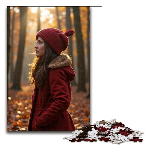 1000-teiliges Puzzle Ahornwald () Puzzle für Erwachsene Holzpuzzle anspruchsvolles Spiel 1000 Teile (75 x 50 cm) von ouynngjing