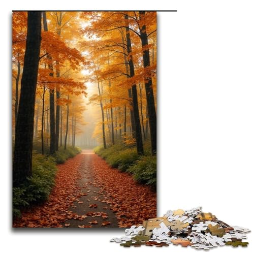 1000-teiliges Puzzle Ahornwald für Erwachsene Holzpuzzle anspruchsvolles Spiel 1000 Teile (75 x 50 cm) von ouynngjing