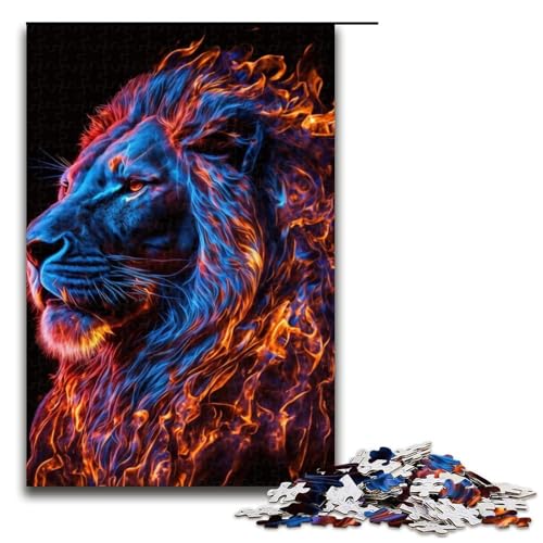 1000-teiliges Puzzle Art Tigers Jigsaw für Erwachsene Holzpuzzle Herausforderndes Spiel 1000 PCS von ouynngjing