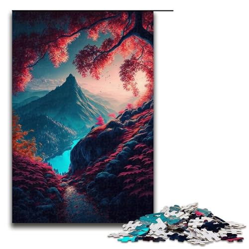 1000-teiliges Puzzle Berggipfel-Puzzle für Erwachsene, Holzpuzzle, anspruchsvolles Spiel, 1000 Teile von ouynngjing