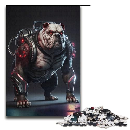 1000 teiliges Puzzle Bulldog Jigsaw für Erwachsene und Kinder Holzpuzzle pädagogisches Stressabbau Spielzeug Puzzle 1000 PCS (38 x 26 cm) von ouynngjing