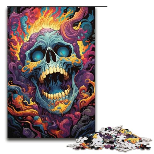 1000-teiliges Puzzle Bunte Fantasy-Monster Puzzle für Erwachsene Holzpuzzle Familienspiel 1000 Teile (38 x 26 cm) von ouynngjing