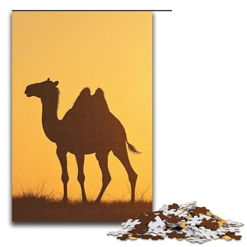 1000-teiliges Puzzle Camel Shadow für Erwachsene und Kinder Holzpuzzle pädagogisches Spielzeug zum Stressabbau Puzzle 1000 Teile (75 x 50 cm) von ouynngjing