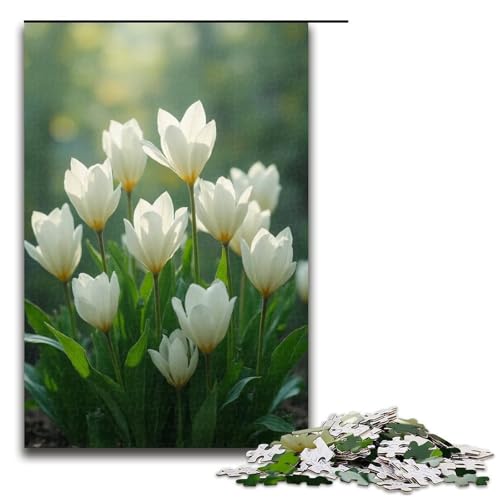 1000-teiliges Puzzle Das schneeweiße Schilf wiegt Sich im Wind Holzpuzzle Lernspiele Heimdekoration 1000 Teile (75 x 50 cm) von ouynngjing