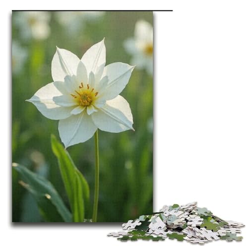 1000-teiliges Puzzle Das schneeweiße Schilf wiegt Sich im Wind für Erwachsene Holzpuzzle anspruchsvolles Spiel 1000 Teile (38 x 26 cm) von ouynngjing
