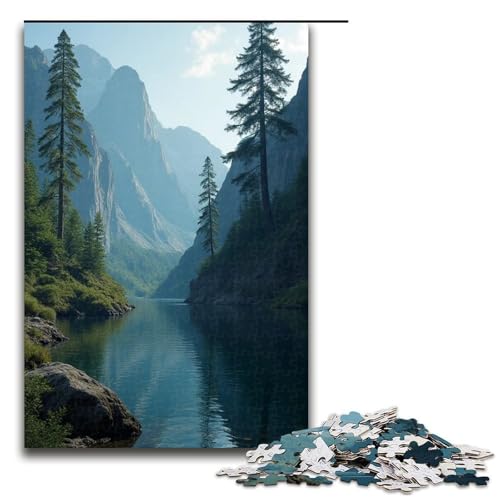 1000-teiliges Puzzle Deep Valley für Erwachsene und Kinder Holzpuzzle pädagogisches Spielzeug zum Stressabbau Puzzle 1000 Teile (75 x 50 cm) von ouynngjing