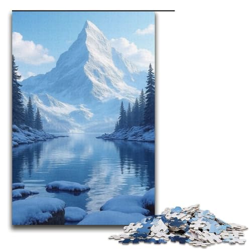 1000-teiliges Puzzle Der Blaue See spiegelt die schneebedeckten Berge wider Geschenke Puzzles für Erwachsene Weihnachtswunschliste mit Weihnachtsmann für Teenager ab 14 Jahren 1000 Teile (38 x 26 cm) 1000-teiliges Puzzle Der Blaue See spiegelt die schneebedeckten Berge wider Geschenke Puzzles für Erwachsene Weihnachtswunschliste mit Weihnachtsmann für Teenager ab 14 Jahren 1000 Teile (38 x 26 cm) von ouynngjing