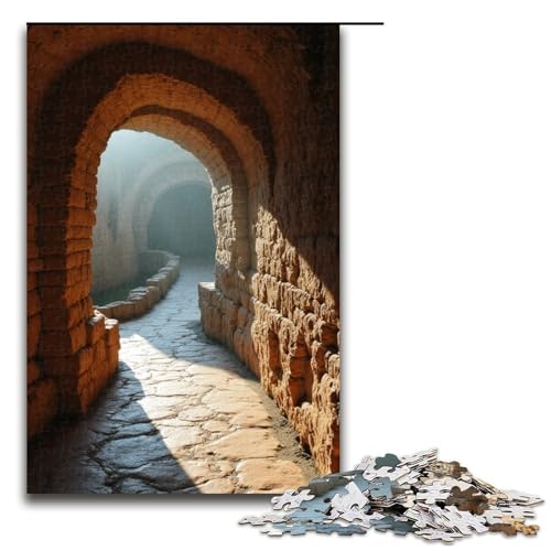 1000-teiliges Puzzle Der gewundene Korridor für Erwachsene und Kinder Holzpuzzle pädagogisches Spielzeug zum Stressabbau Puzzle 1000 Teile (75 x 50 cm) von ouynngjing