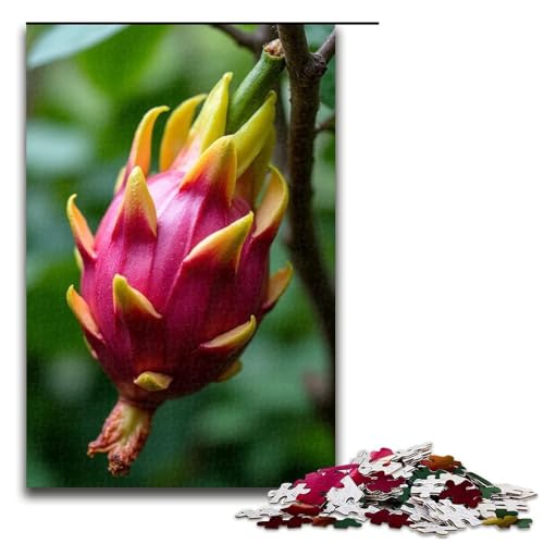 1000-teiliges Puzzle Drachenfruchtgarten für Erwachsene und Kinder Holzpuzzle pädagogisches Spielzeug zum Stressabbau Puzzle 1000 Teile (75 x 50 cm) von ouynngjing