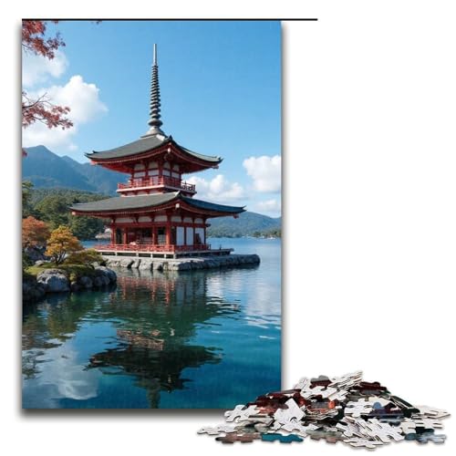 1000-teiliges Puzzle Gazebo-Puzzle für Erwachsene und Kinder Holzpuzzle pädagogisches Spielzeug zum Stressabbau Puzzle 1000 Teile (75 x 50 cm) von ouynngjing