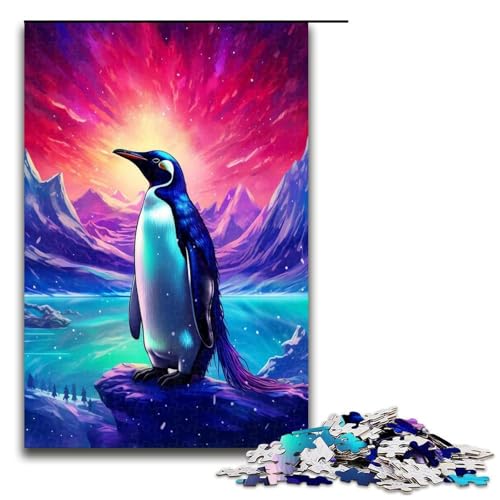 1000 teiliges Puzzle Gletscherpinguin Puzzle für Erwachsene Holzpuzzle Familienspiel 1000 Teile (75 x 50 cm) von ouynngjing