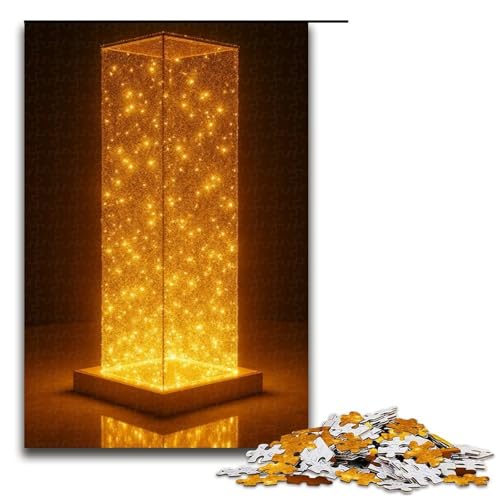 1000-teiliges Puzzle Golden Light Net Puzzle für Erwachsene Holzpuzzle anspruchsvolles Spiel 1000 Teile (75 x 50 cm) von ouynngjing