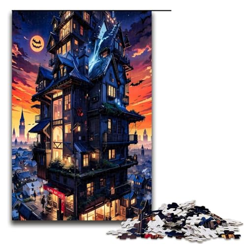 1000 teiliges Puzzle Halloween Karnevalstag Puzzle für Erwachsene Holzpuzzle anspruchsvolles Spiel 1000 Teile (75 x 50 cm) von ouynngjing