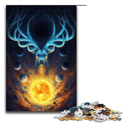 1000 teiliges Puzzle Himmelspuzzle für Erwachsene Holzpuzzle anspruchsvolles Spiel 1000 Teile (75 x 50 cm) von ouynngjing