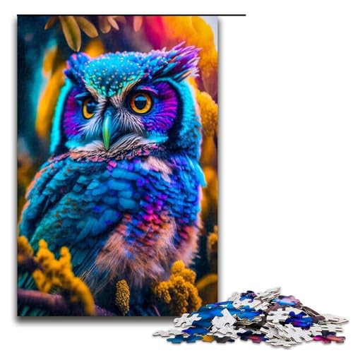 1000 teiliges Puzzle Lernspiele Eulengeist Puzzle für Erwachsene Holzpuzzle für Familienspaß und Spieleabend 1000 Teile (75 x 50 cm) von ouynngjing
