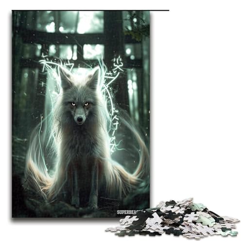 1000 teiliges Puzzle Lernspiele Fuchs Puzzles für Erwachsene Holzpuzzle für Familienspaß und Spieleabende 1000 Teile (75 x 50 cm) von ouynngjing