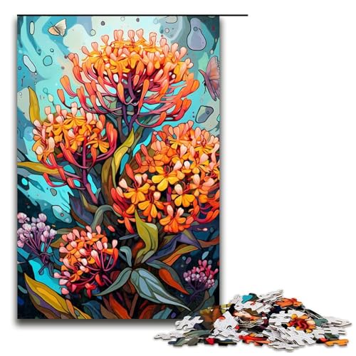 1000-teiliges Puzzle Lernspiele Schmetterlingskraut Puzzles für Erwachsene Holzpuzzle für Familienspaß und Spieleabend 1000 Teile (75 x 50 cm) von ouynngjing