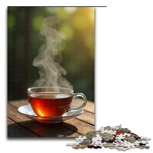 1000-teiliges Puzzle Lernspiele Tee-Aroma-Puzzles für Erwachsene Holzpuzzle für Familienspaß und Spieleabend 1000 Teile (75 x 50 cm) von ouynngjing