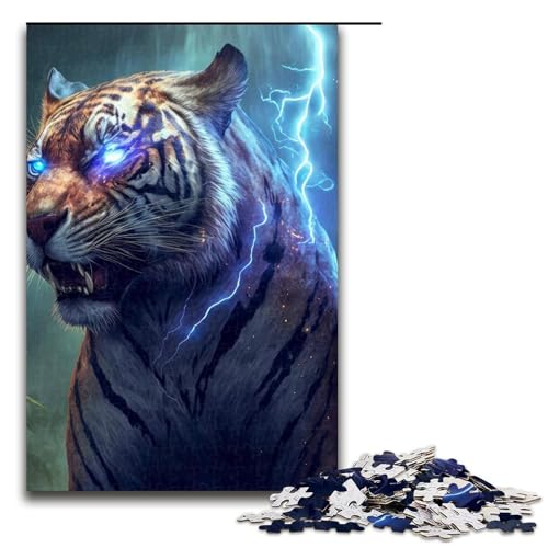 1000-teiliges Puzzle Lightning Tiger Jigsaw für Erwachsene und Kinder, Holzpuzzle, pädagogisches Spielzeug zum Stressabbau, Puzzle 1000 PCS 1000-teiliges Puzzle Lightning Tiger Jigsaw für Erwachsene und Kinder, Holzpuzzle, pädagogisches Spielzeug zum Stressabbau, Puzzle 1000 PCS von ouynngjing