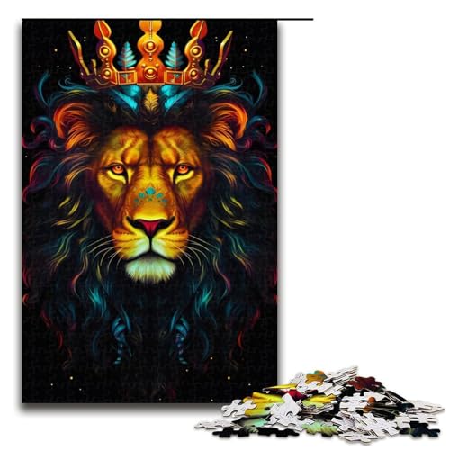 1000-teiliges Puzzle Löwen-Puzzle für Erwachsene, Holzpuzzle, anspruchsvolles Spiel, 1000 Teile von ouynngjing