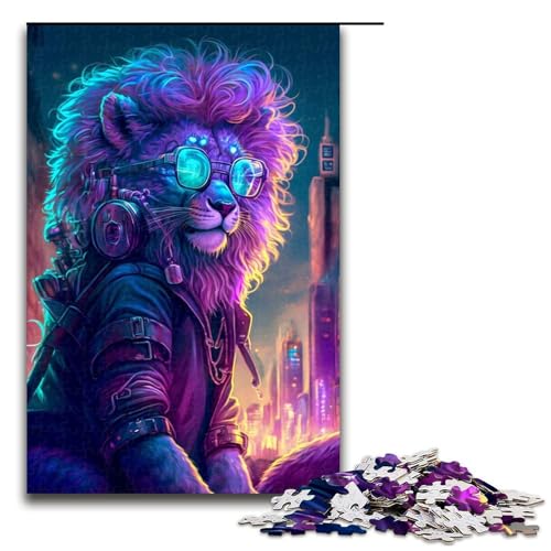1000-teiliges Puzzle Löwenjunges 1 Puzzle für Erwachsene aus Holz, anspruchsvolles Spiel, 1000 Teile von ouynngjing