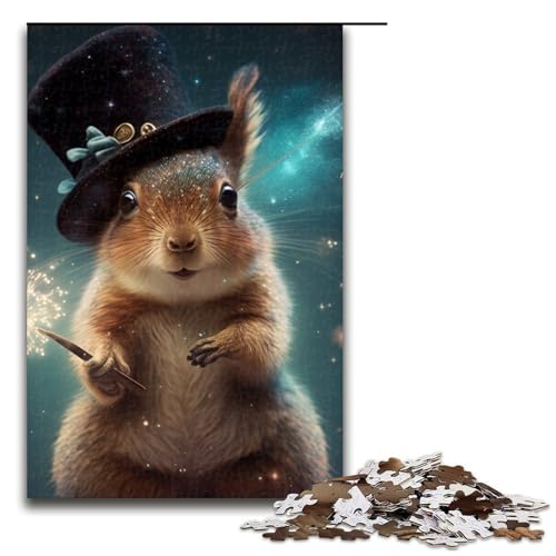 1000-teiliges Puzzle Magisches Eichhörnchen-Puzzle für Erwachsene, Holzpuzzle, anspruchsvolles Spiel, 1000 Teile von ouynngjing