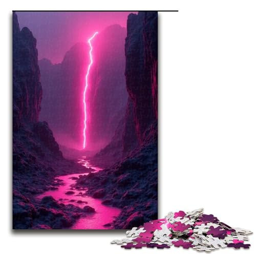 1000-teiliges Puzzle Magma Puzzle für Erwachsene Holzpuzzle Familienspiel 1000 Teile (75 x 50 cm) von ouynngjing