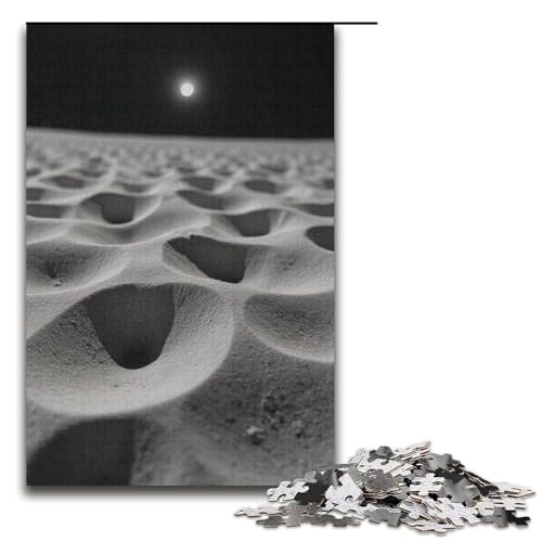 1000-teiliges Puzzle Monddrache Sandpuzzle für Erwachsene und Kinder Holzpuzzle pädagogisches Spielzeug zum Stressabbau Puzzle 1000 Teile (38 x 26 cm) von ouynngjing