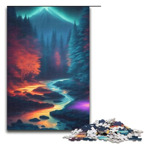 1000-teiliges Puzzle Neonwaldlandschafts-Puzzle für Erwachsene, Holzpuzzle, anspruchsvolles Spiel, 1000 Teile 1000-teiliges Puzzle Neonwaldlandschafts-Puzzle für Erwachsene, Holzpuzzle, anspruchsvolles Spiel, 1000 Teile von ouynngjing