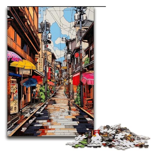 1000-teiliges Puzzle Nostalgiemarkt-Puzzle für Erwachsene, Holzpuzzle, anspruchsvolles Spiel, 1000 Teile von ouynngjing