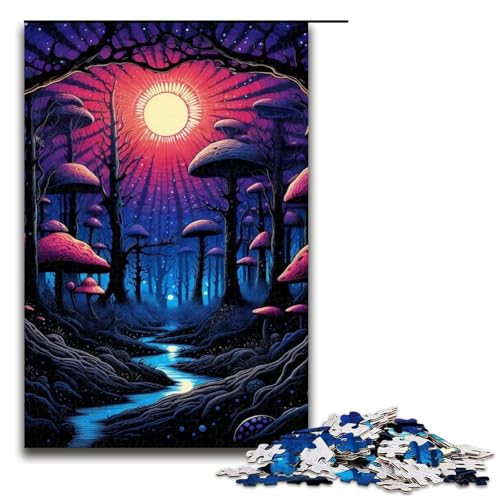 1000-teiliges Puzzle Pilzwald-Puzzle für Erwachsene, Holzpuzzle, anspruchsvolles Spiel, 1000 Teile von ouynngjing
