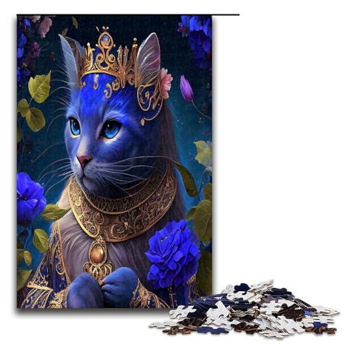 1000 teiliges Puzzle PsychedeliCat Holzpuzzle für Erwachsene und Kinder pädagogisches Spielzeug zum Stressabbau Puzzle 1000 Teile (75 x 50 cm) von ouynngjing