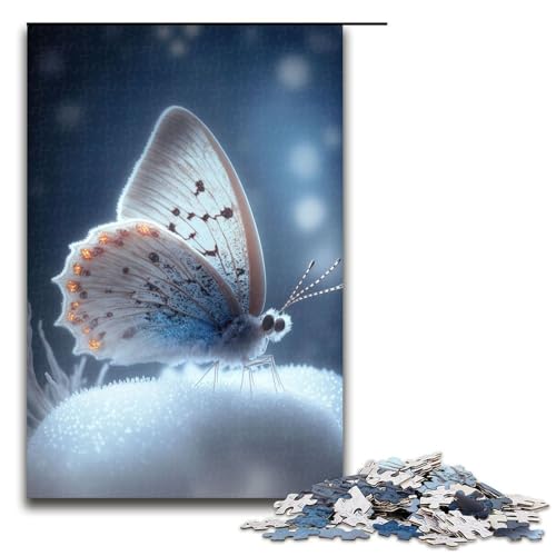 1000 teiliges Puzzle Schmetterlingspuzzle für Erwachsene Holzpuzzle anspruchsvolles Spiel 1000 Teile (75 x 50 cm) von ouynngjing