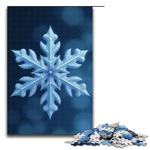 1000-teiliges Puzzle Schneefliege Holzpuzzle Lernspiele Heimdekoration 1000 Teile (75 x 50 cm) von ouynngjing