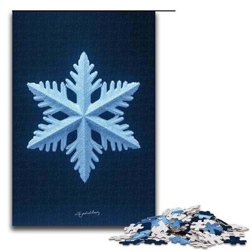1000-teiliges Puzzle Schneefliegen für Erwachsene Holzpuzzle anspruchsvolles Spiel 1000 Teile (75 x 50 cm) von ouynngjing