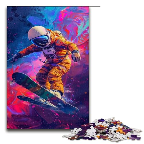 1000 teiliges Puzzle Snowboard Puzzle für Erwachsene Holzpuzzle anspruchsvolles Spiel 1000 Teile (75 x 50 cm) von ouynngjing