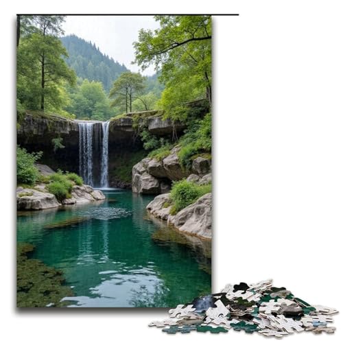 1000-teiliges Puzzle Steingarten und Teich für Erwachsene Holzpuzzle anspruchsvolles Spiel 1000 Teile (75 x 50 cm) von ouynngjing