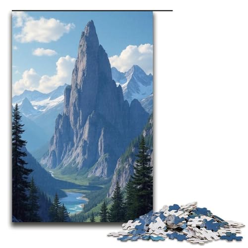 1000-teiliges Puzzle Strange Peaks für Erwachsene Holzpuzzle anspruchsvolles Spiel 1000 Teile (75 x 50 cm) von ouynngjing