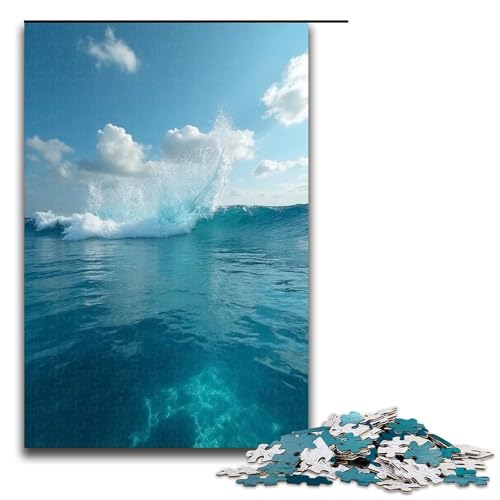 1000-teiliges Puzzle Wasser- und Himmelspuzzle für Erwachsene Holzpuzzle Familienspiel 1000 Teile (75 x 50 cm) von ouynngjing