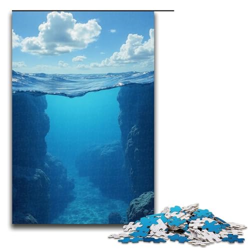 1000-teiliges Puzzle Wasserpuzzle für Erwachsene Holzpuzzle Familienspiele 1000 Teile (75 x 50 cm) von ouynngjing