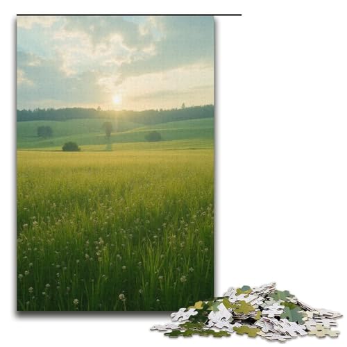 1000-teiliges Puzzle Wildblumen und Unkraut für Erwachsene Holzpuzzle anspruchsvolles Spiel 1000 Teile (38 x 26 cm) von ouynngjing