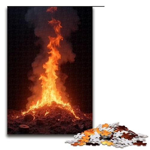 1000-teiliges Puzzle Wildfire für Erwachsene Holzpuzzle anspruchsvolles Spiel 1000 Teile (75 x 50 cm) von ouynngjing