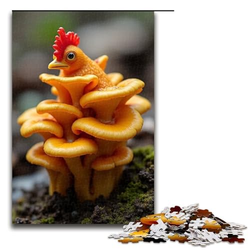 1000-teiliges Puzzle Wildpilze Puzzle für Erwachsene Holzpuzzle Familienspiel 1000 Teile (75 x 50 cm) von ouynngjing