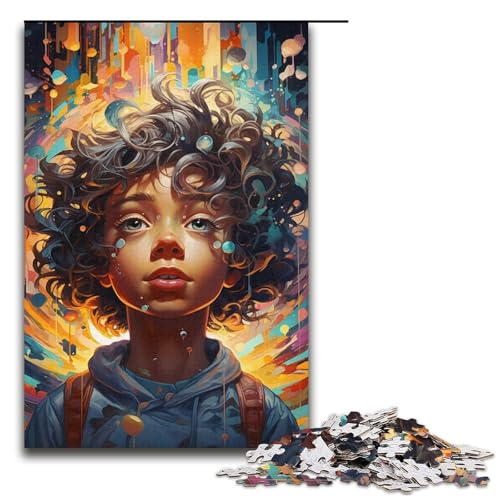 1000-teiliges Puzzle farbenfrohes Fantasie-Puzzle für kleine Jungen für Erwachsene Holzpuzzle Familienspiel 1000 Teile (38 x 26 cm) von ouynngjing