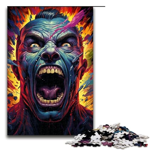 1000-teiliges Puzzle farbenfrohes Zeichenhelden-Puzzle für Erwachsene Holzpuzzle Familienspiele 1000 Teile (75 x 50 cm) von ouynngjing